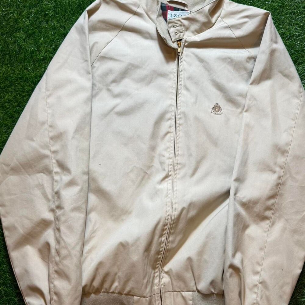 Izod Men's Cream and Tan Jacket